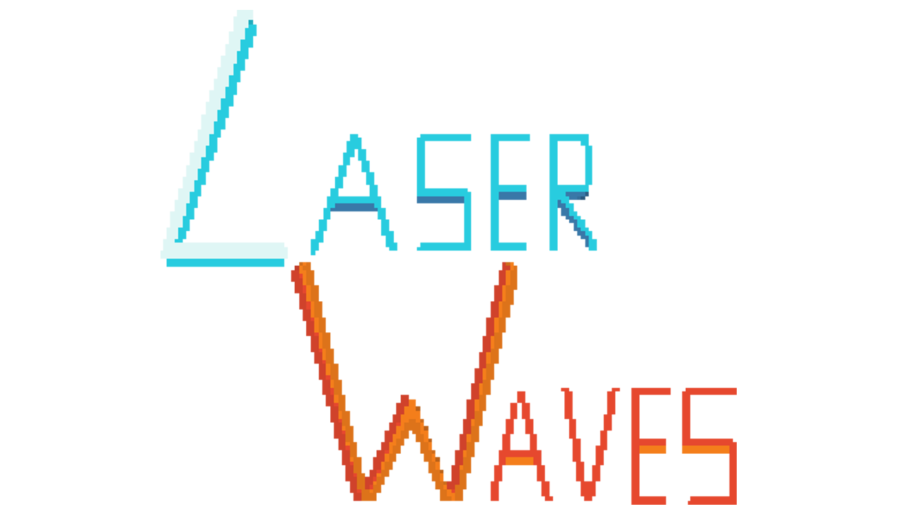 LaserWaves logo on a transparent background for dark backgrounds
