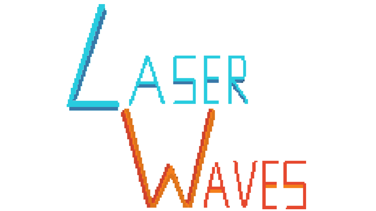LaserWaves logo on a transparent background for light backgrounds